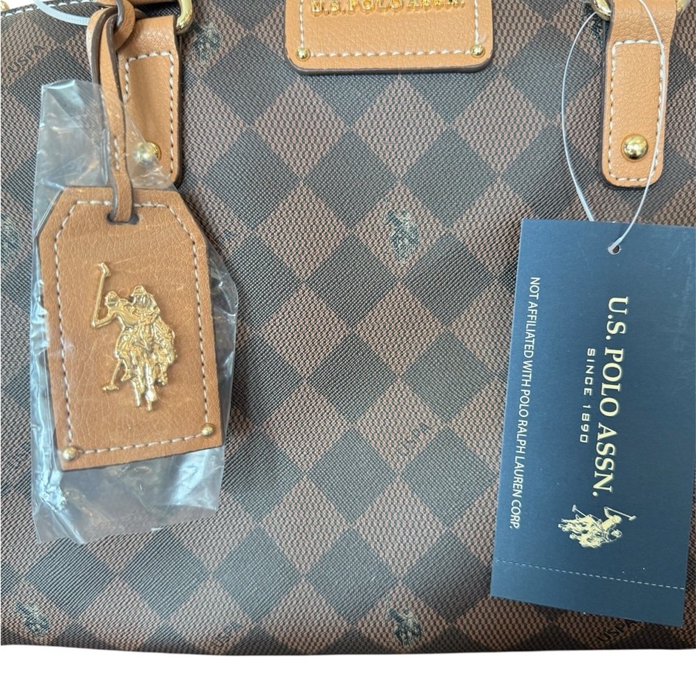 U.S. Polo Assn. Brown and Black Checkered Handbags